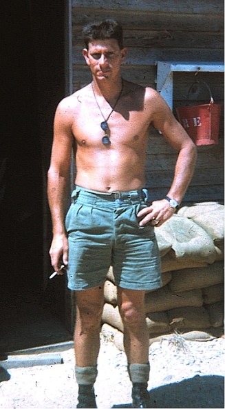 George outside of his quarters, South Vietnam, 1969